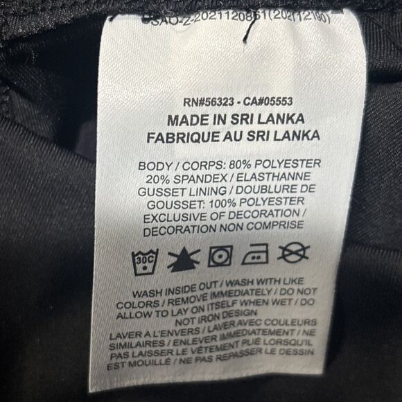 Nike One Swoosh Dri-Fit 7/8 Mid Rise Leggings Women's Medium Activewear Black - Picture 12 of 13